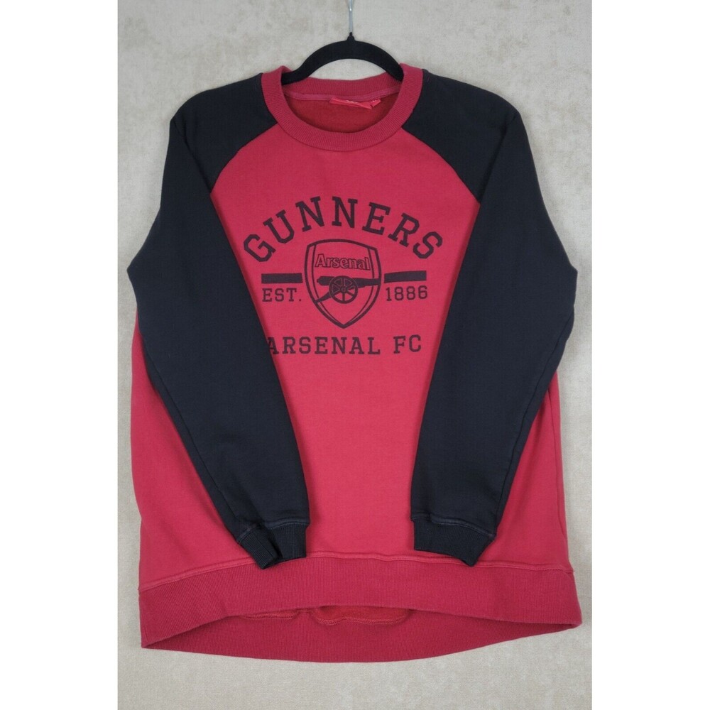 Vintage Gunners Arsenal Football Club Sweatshirt Red Black Size 12